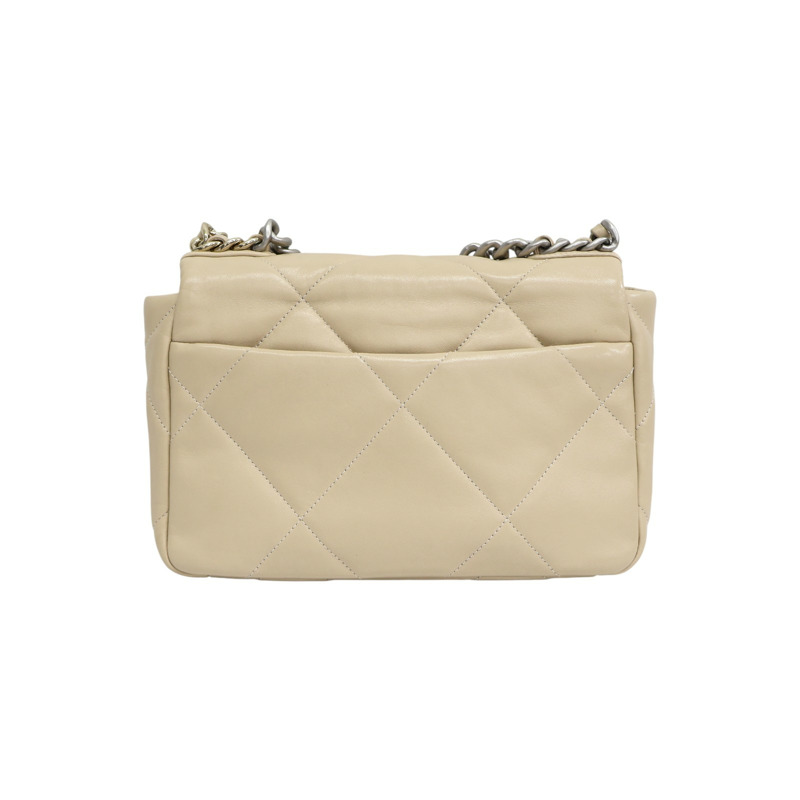 膚色 羊皮 19 口蓋 鍊帶 肩背包 AS1160【CHANEL 香奈兒】 AS1160-1