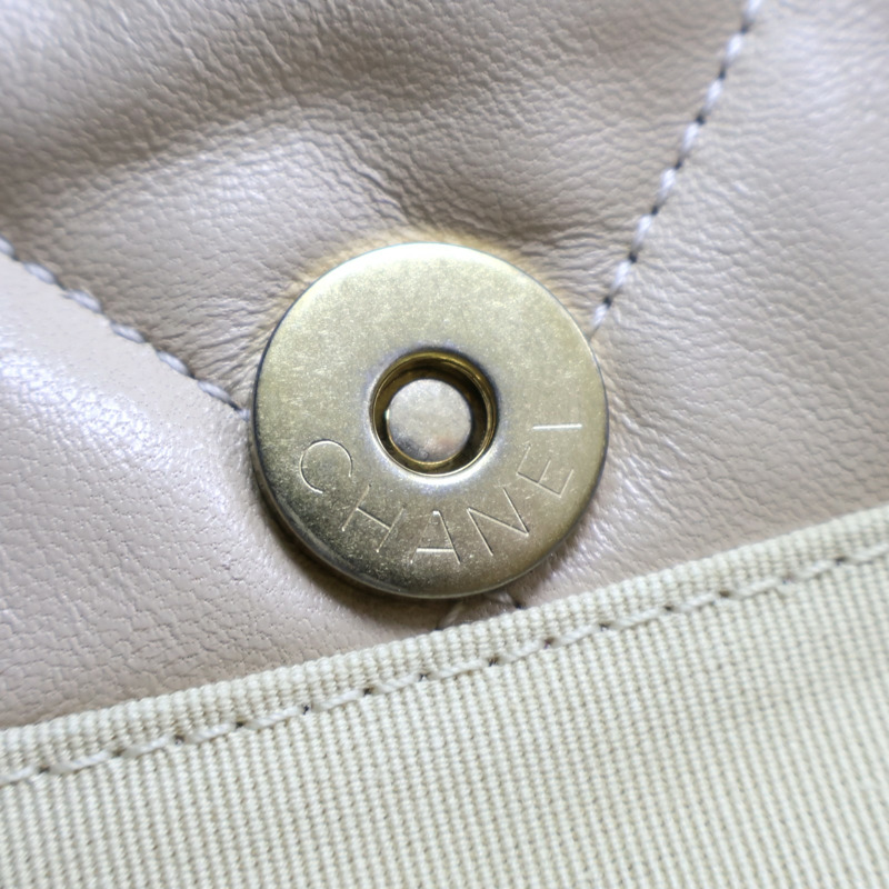 膚色 羊皮 19 口蓋 鍊帶 肩背包 AS1160【CHANEL 香奈兒】 AS1160-18