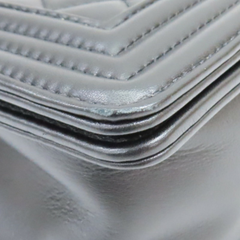 黑色 牛皮 菱格紋 荔枝紋 Boy 25 鍊帶 肩背包 金扣【CHANEL 香奈兒】 A67086-7