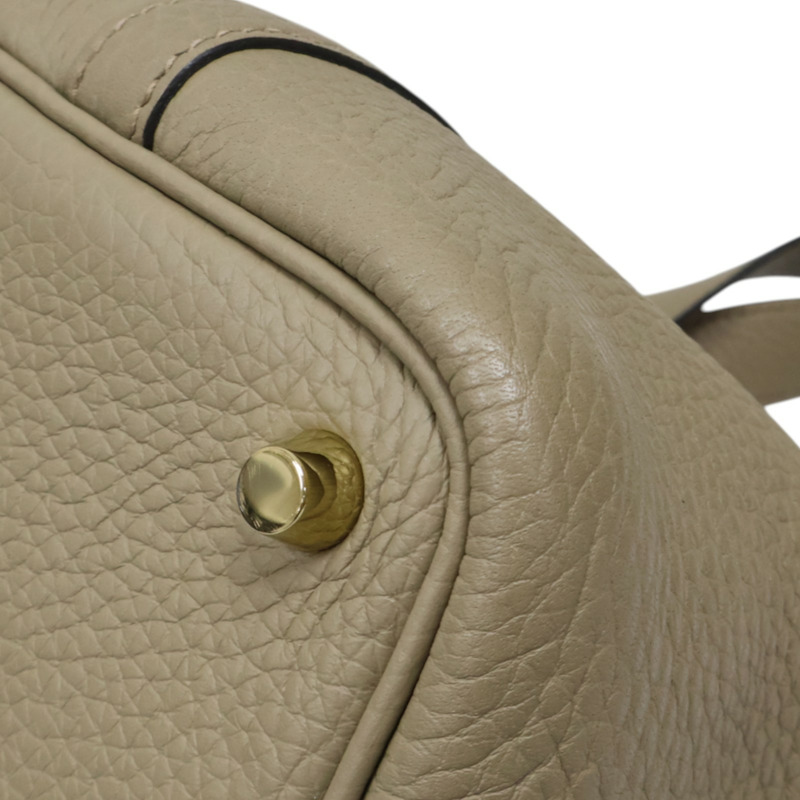 風衣灰 Taurillon 牛皮 Picotin Lock 18 手提包 B刻 金扣【HERMES 愛馬仕】 H056289CK-10