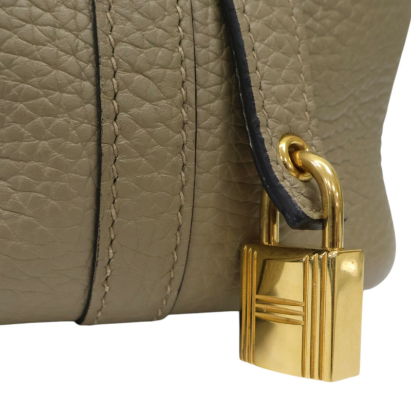 風衣灰 Taurillon 牛皮 Picotin Lock 18 手提包 B刻 金扣【HERMES 愛馬仕】 H056289CK-11