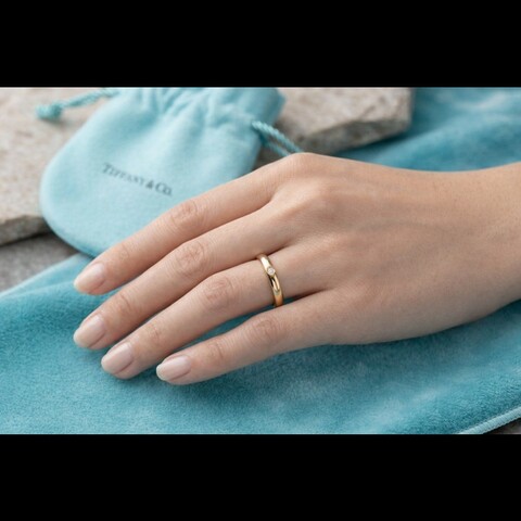 TIFFANY & Co. Elsa Peretti 系列 18K金 750 天然鑽石戒指 鑽戒