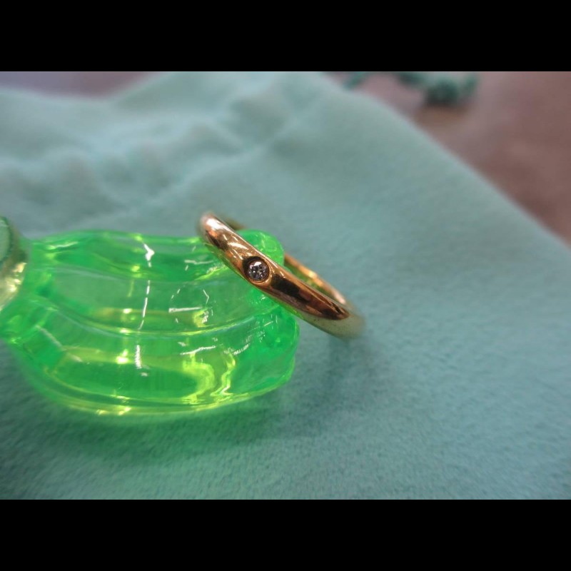 TIFFANY & Co. Elsa Peretti 系列 18K金 750 天然鑽石戒指 鑽戒-3
