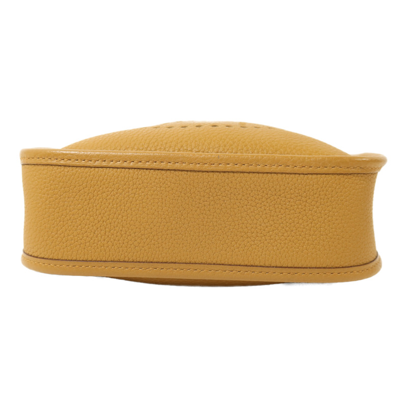 HERMES Maurice皮革Evelyne TPM金扣肩背袋Sesame/Lime-3