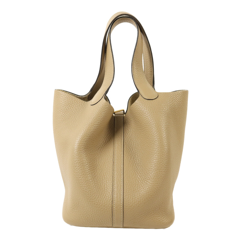 HERMES Clemence皮革Picotin MM金扣手挽袋Trench-1