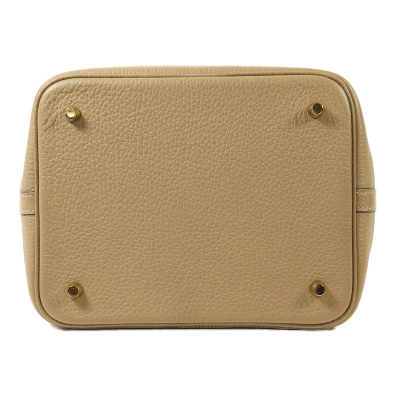 HERMES Clemence皮革Picotin MM金扣手挽袋Trench-3