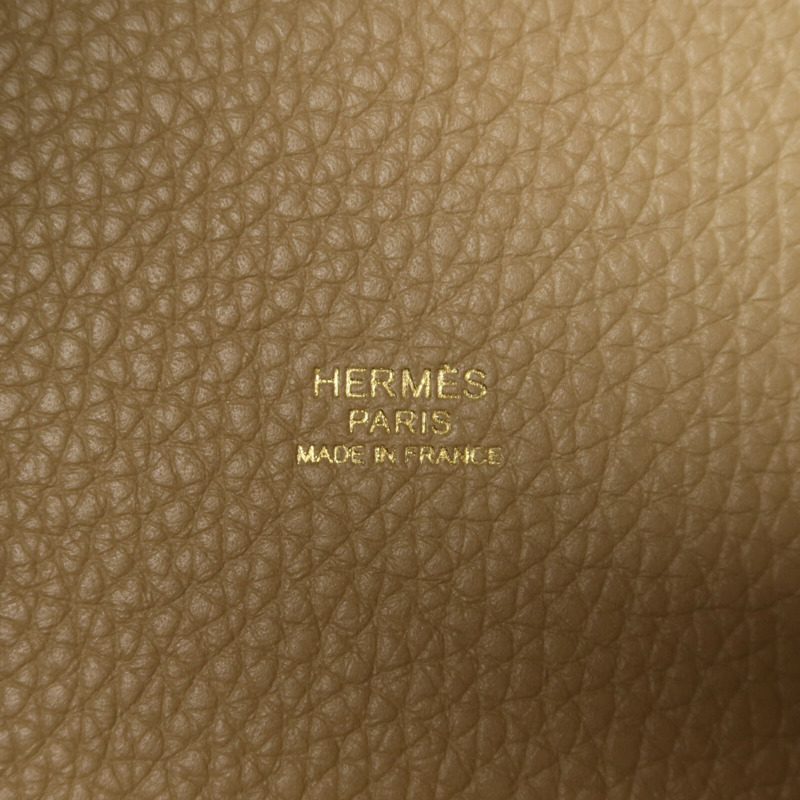 HERMES Clemence皮革Picotin MM金扣手挽袋Trench-5