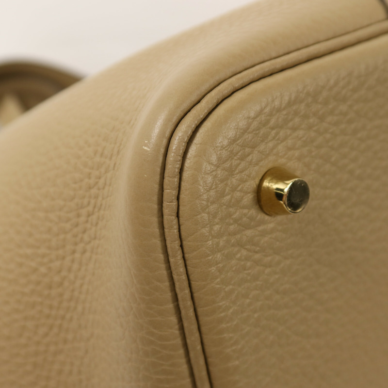 HERMES Clemence皮革Picotin MM金扣手挽袋Trench-13