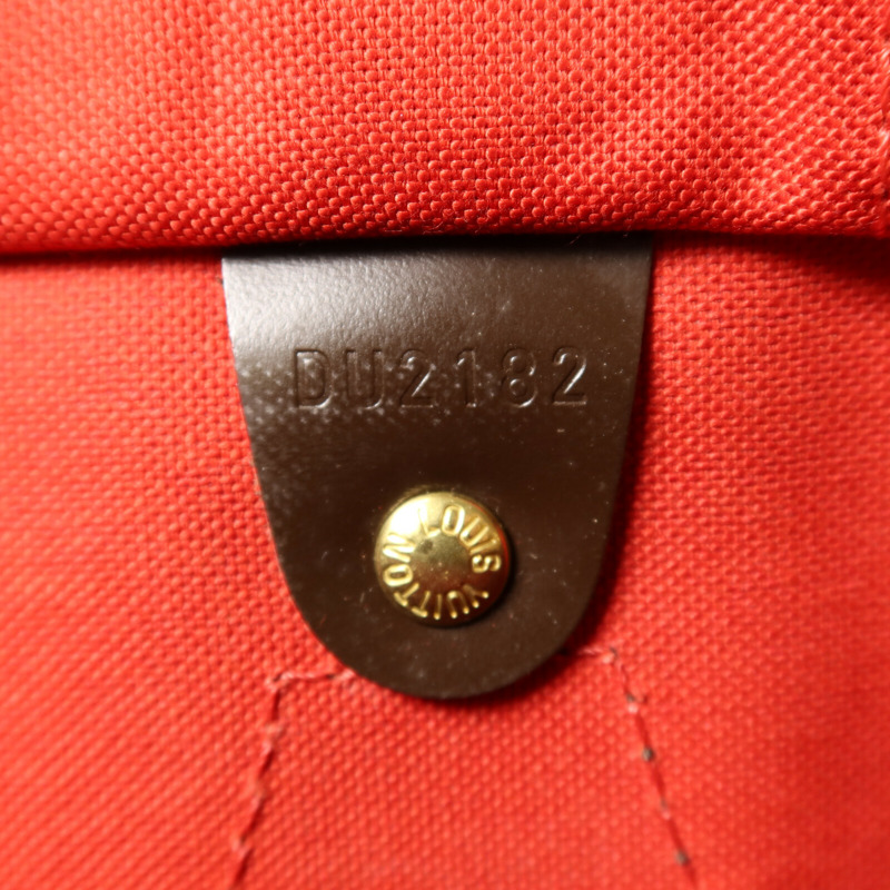 LOUIS VUITTON Damier Speedy Bandouliere 35金扣手挽肩背兩用袋-6