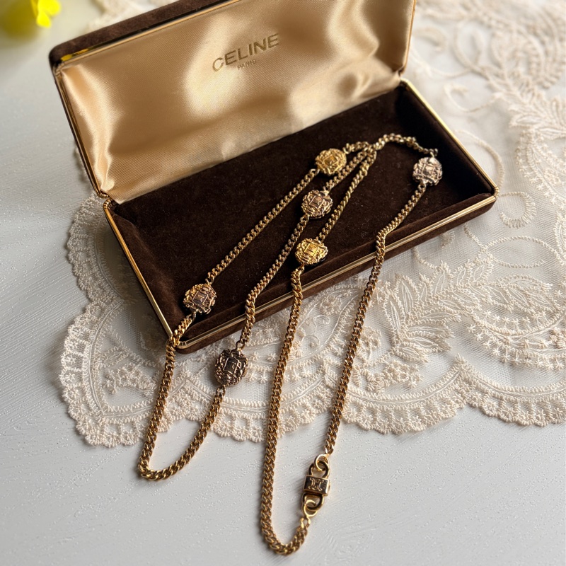 罕有多用途 Celine凱旋門長項鏈 毛衣鏈 腰鏈兩用 附原裝盒子-1