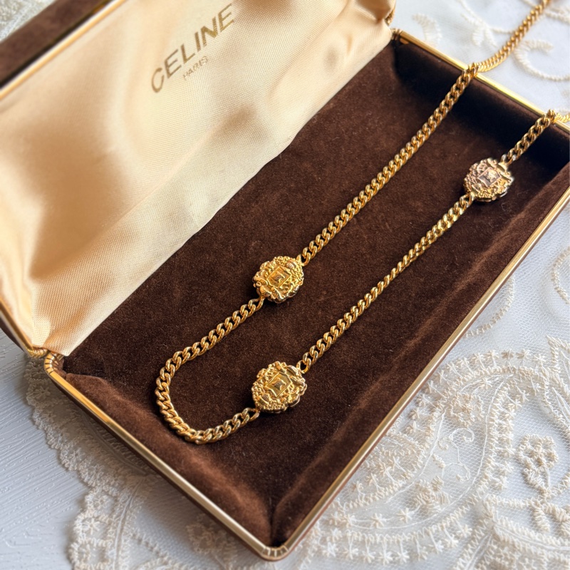 罕有多用途 Celine凱旋門長項鏈 毛衣鏈 腰鏈兩用 附原裝盒子-9