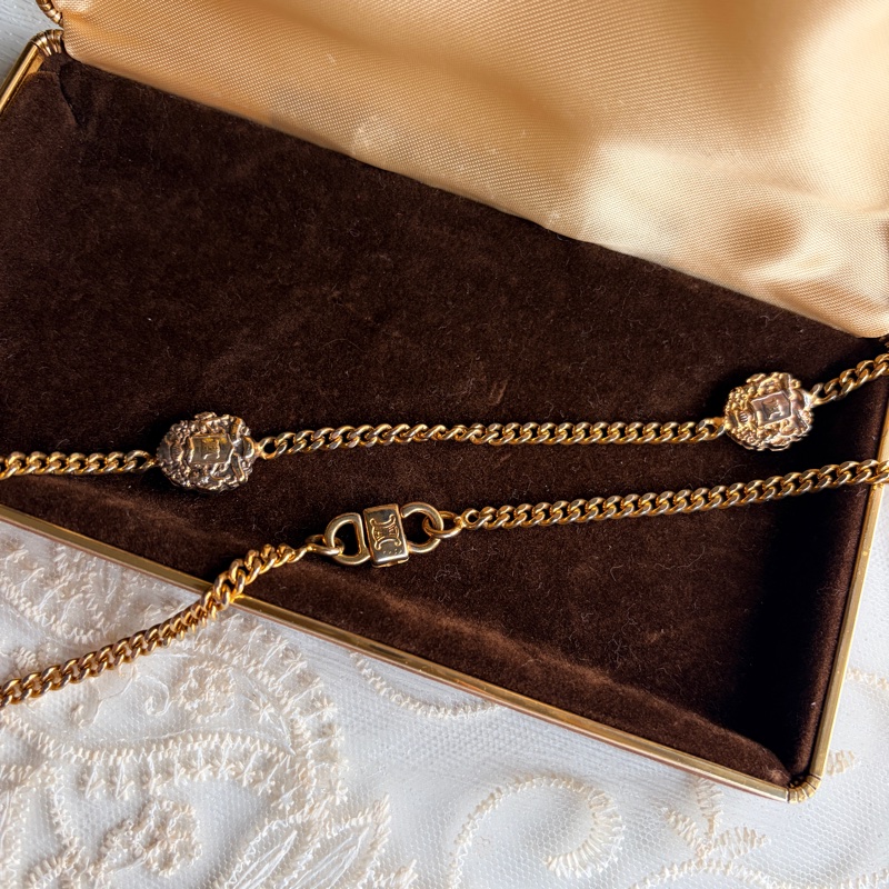 罕有多用途 Celine凱旋門長項鏈 毛衣鏈 腰鏈兩用 附原裝盒子-10