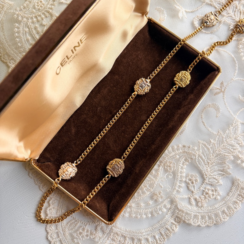 罕有多用途 Celine凱旋門長項鏈 毛衣鏈 腰鏈兩用 附原裝盒子-15