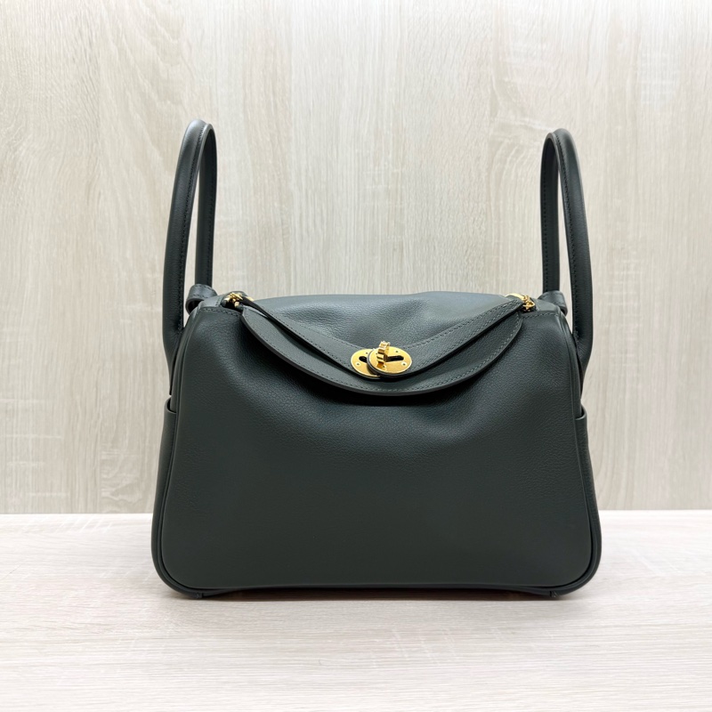 HERMES泰坦綠evercolor皮Lindy26（離櫃商品）-0
