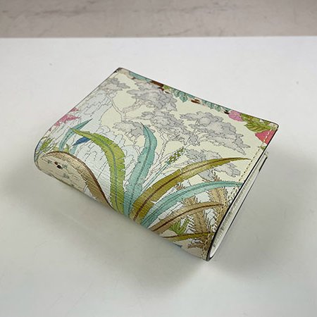 *奢華大道國際精品*【G1818】GUCCI白色牛皮1955系列 老虎叢林對開短夾 621887-3