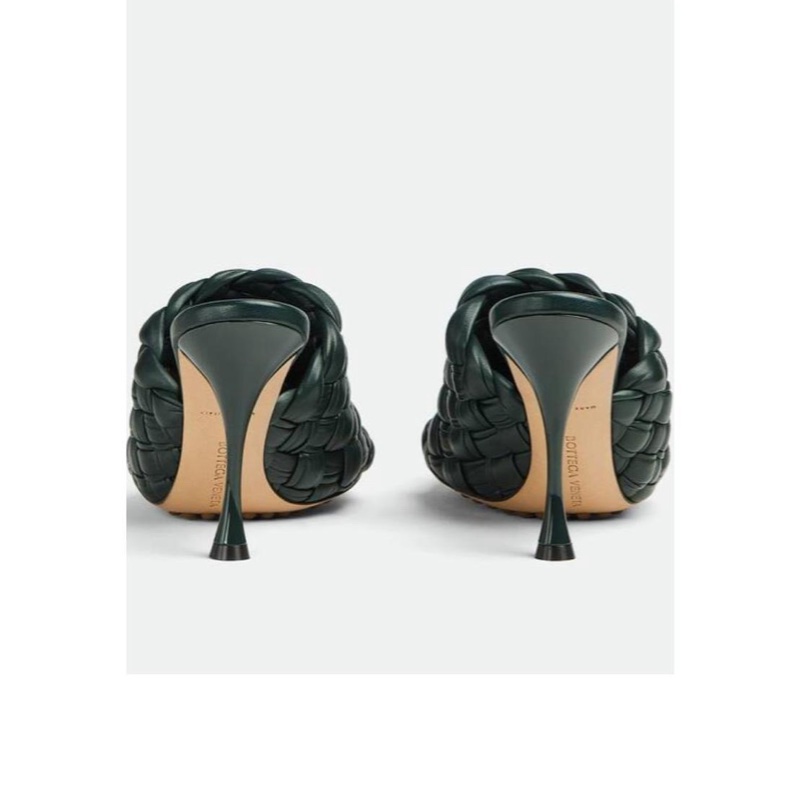 Bottega Veneta 女士 徽標褶襇圓頭高跟涼鞋36 36.5 37 37.5 38 38.5 39 40碼跟高: 9cm-1