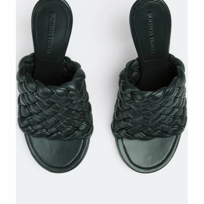Bottega Veneta 女士 徽標褶襇圓頭高跟涼鞋36 36.5 37 37.5 38 38.5 39 40碼跟高: 9cm-4