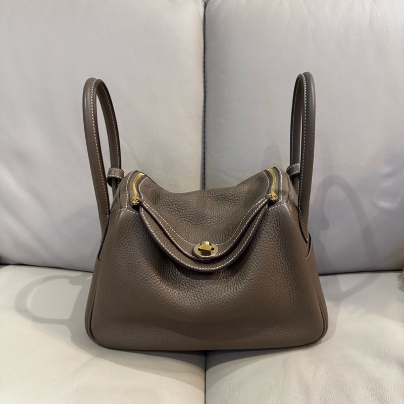Hermes 愛馬仕 Lindy 林迪包26/大象灰金釦/95新美品-0