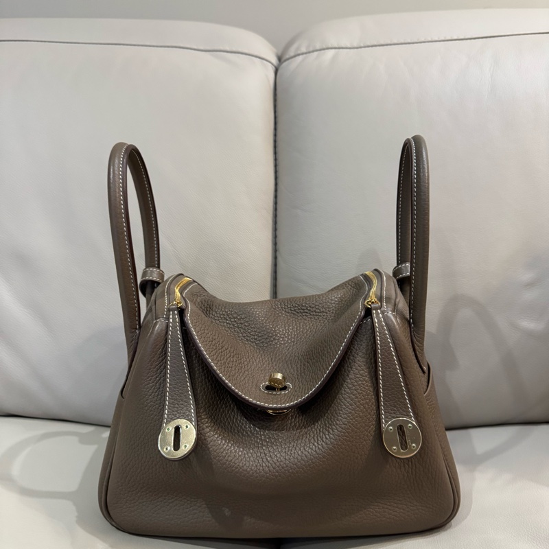 Hermes 愛馬仕 Lindy 林迪包26/大象灰金釦/95新美品-2