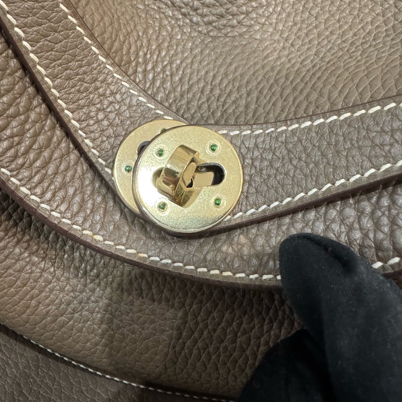 Hermes 愛馬仕 Lindy 林迪包26/大象灰金釦/95新美品-14