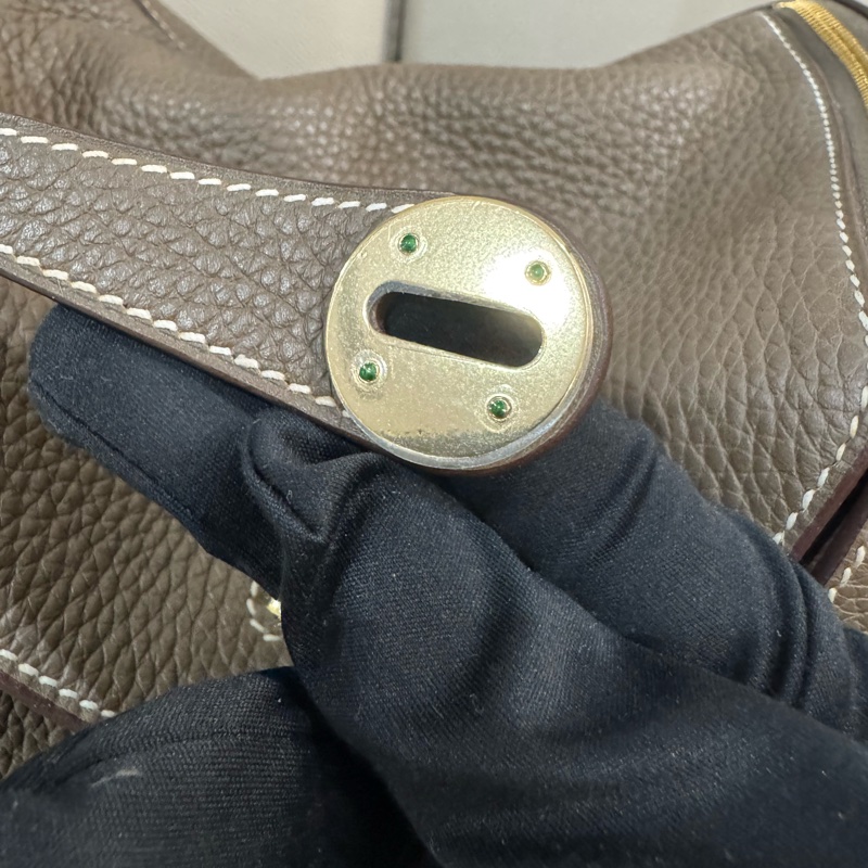 Hermes 愛馬仕 Lindy 林迪包26/大象灰金釦/95新美品-15