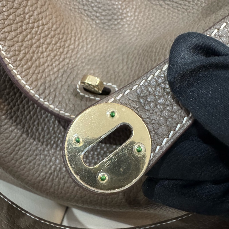 Hermes 愛馬仕 Lindy 林迪包26/大象灰金釦/95新美品-16
