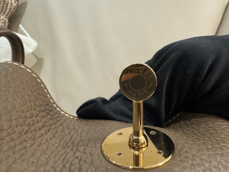 Hermes 愛馬仕 Lindy 林迪包26/大象灰金釦/95新美品-17