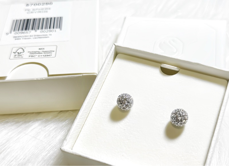 全新現貨 Swarovski Dextera 滿鑽球耳環|原價3880-1