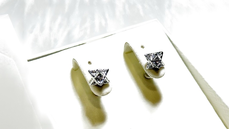 Swarovski 幾何立體星芒耳釘|設計款|全新未戴-9
