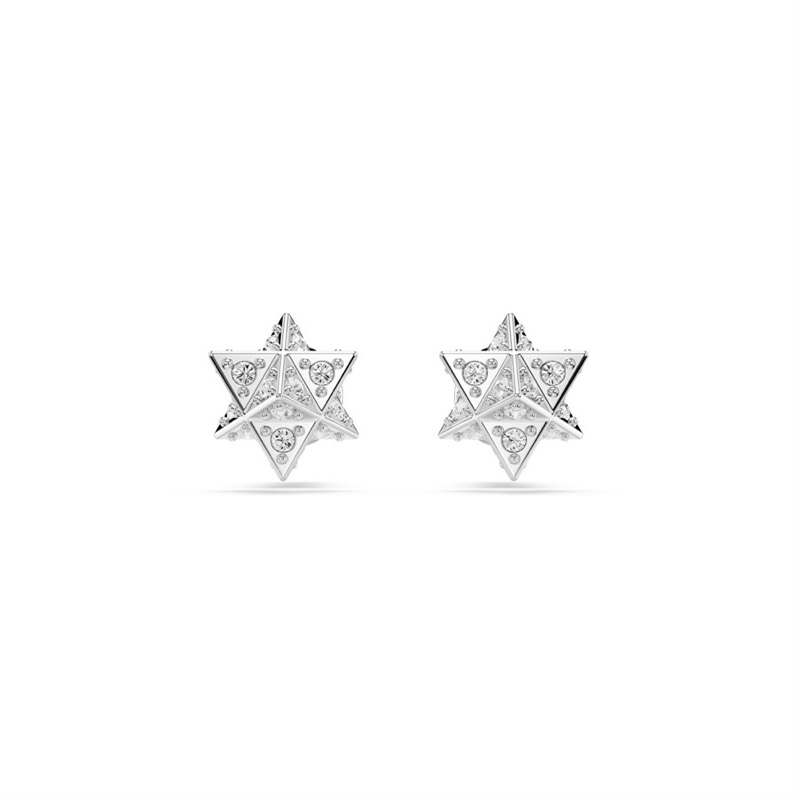 Swarovski 幾何立體星芒耳釘|設計款|全新未戴-10