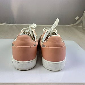 *奢華大道國際精品＊【L3385】LV白色棋盤格拼粉色LOGO休閒鞋 36號-2