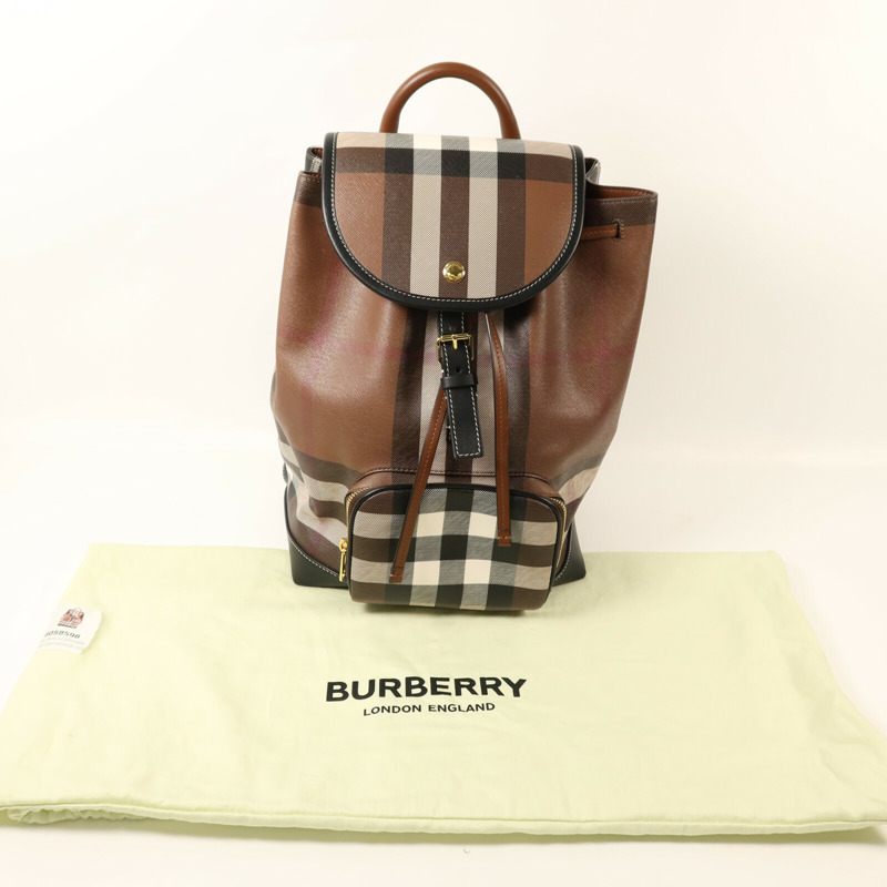 BURBERRY 塗層帆布BackPack金扣背包-9