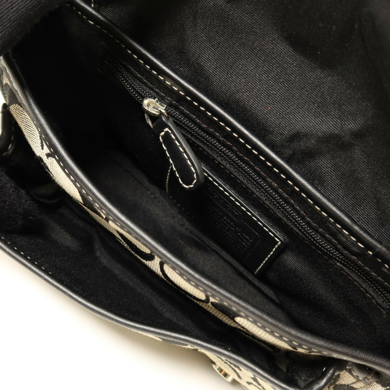 COACH 帆布Shoulder Bag銀扣肩背袋-4