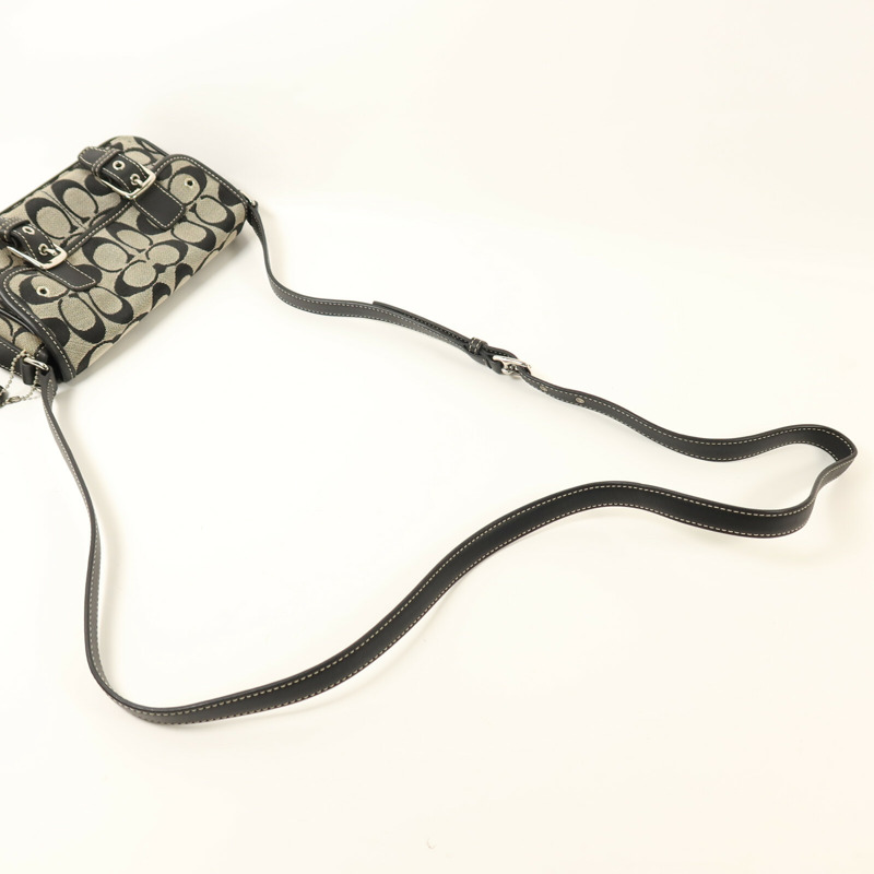 COACH 帆布Shoulder Bag銀扣肩背袋-6