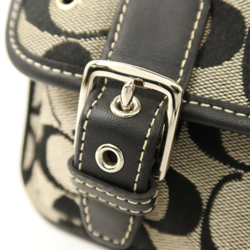 COACH 帆布Shoulder Bag銀扣肩背袋-8