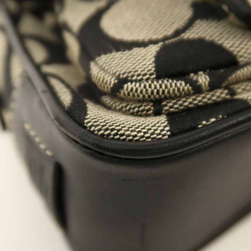 COACH 帆布Shoulder Bag銀扣肩背袋-11