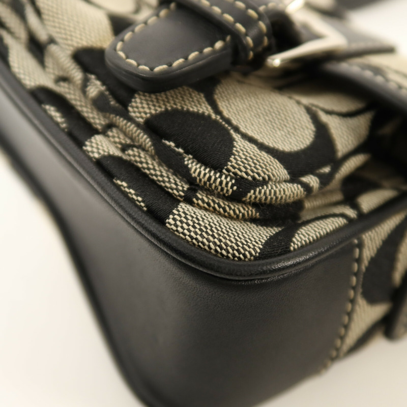 COACH 帆布Shoulder Bag銀扣肩背袋-12