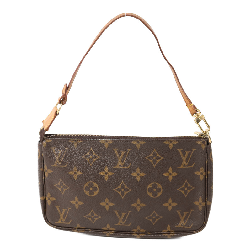 LOUIS VUITTON Monogram Pochette Accessoires金扣手挽袋-1