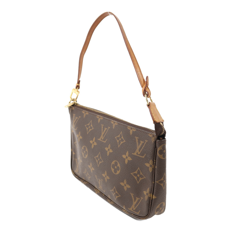 LOUIS VUITTON Monogram Pochette Accessoires金扣手挽袋-2