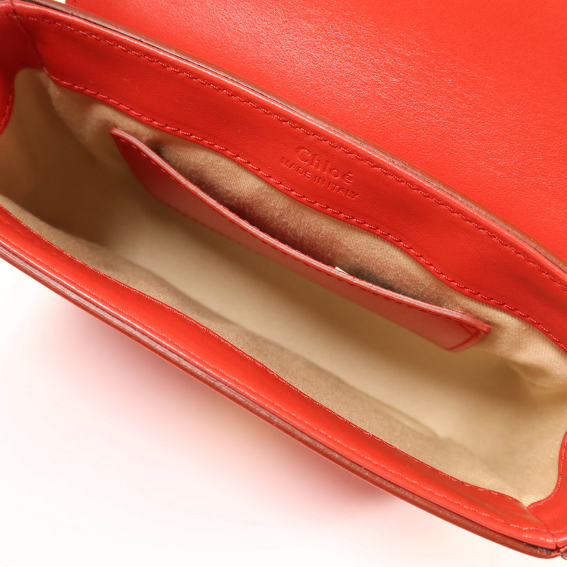 Chloe 牛皮皮革Mini C Bag金扣手挽肩背兩用袋-4