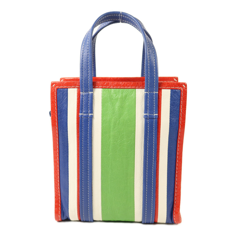 BALENCIAGA 牛皮皮革Bazar Bag銀扣手挽肩背兩用袋-1