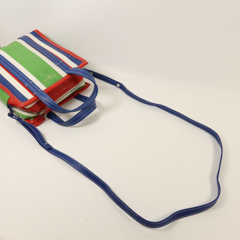 BALENCIAGA 牛皮皮革Bazar Bag銀扣手挽肩背兩用袋-7