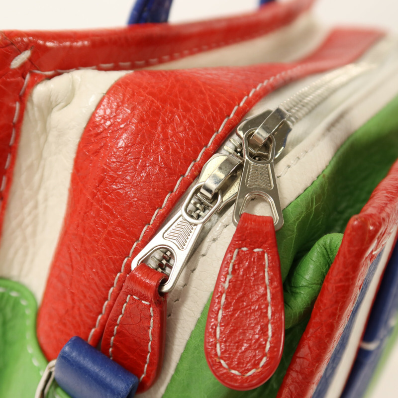 BALENCIAGA 牛皮皮革Bazar Bag銀扣手挽肩背兩用袋-9