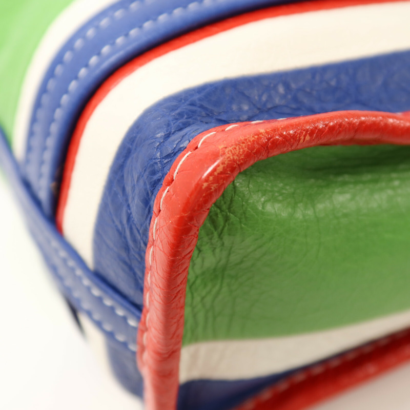 BALENCIAGA 牛皮皮革Bazar Bag銀扣手挽肩背兩用袋-11