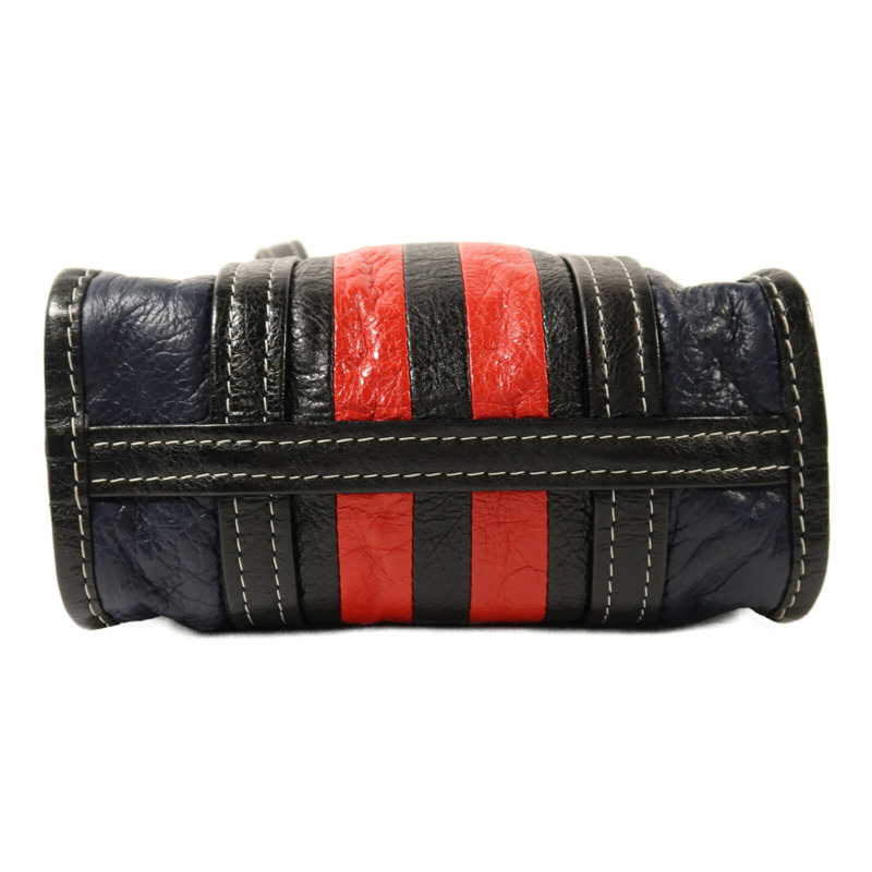 BALENCIAGA 牛皮皮革Bazar Bag銀扣手挽肩背兩用袋-3