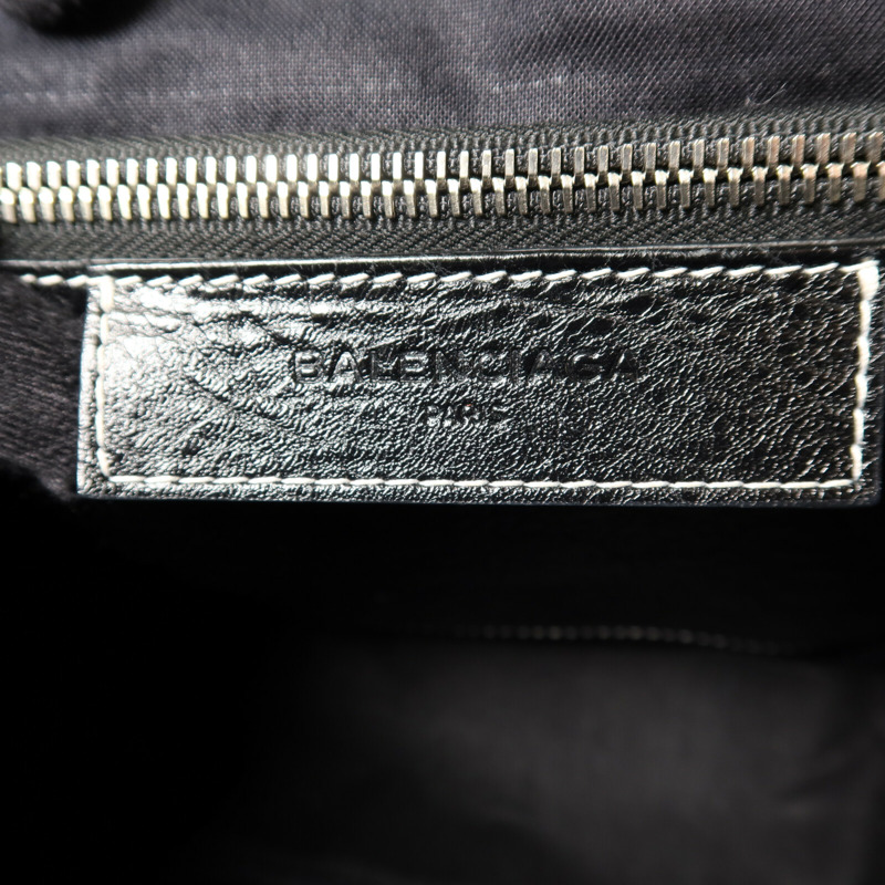 BALENCIAGA 牛皮皮革Bazar Bag銀扣手挽肩背兩用袋-5