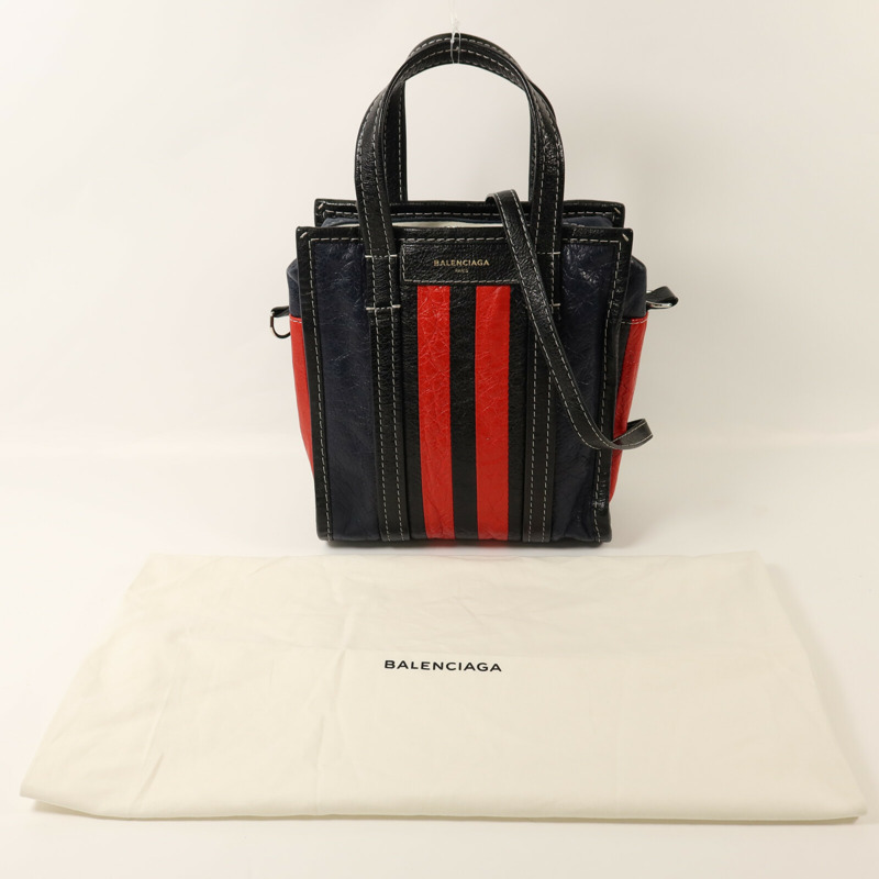 BALENCIAGA 牛皮皮革Bazar Bag銀扣手挽肩背兩用袋-8