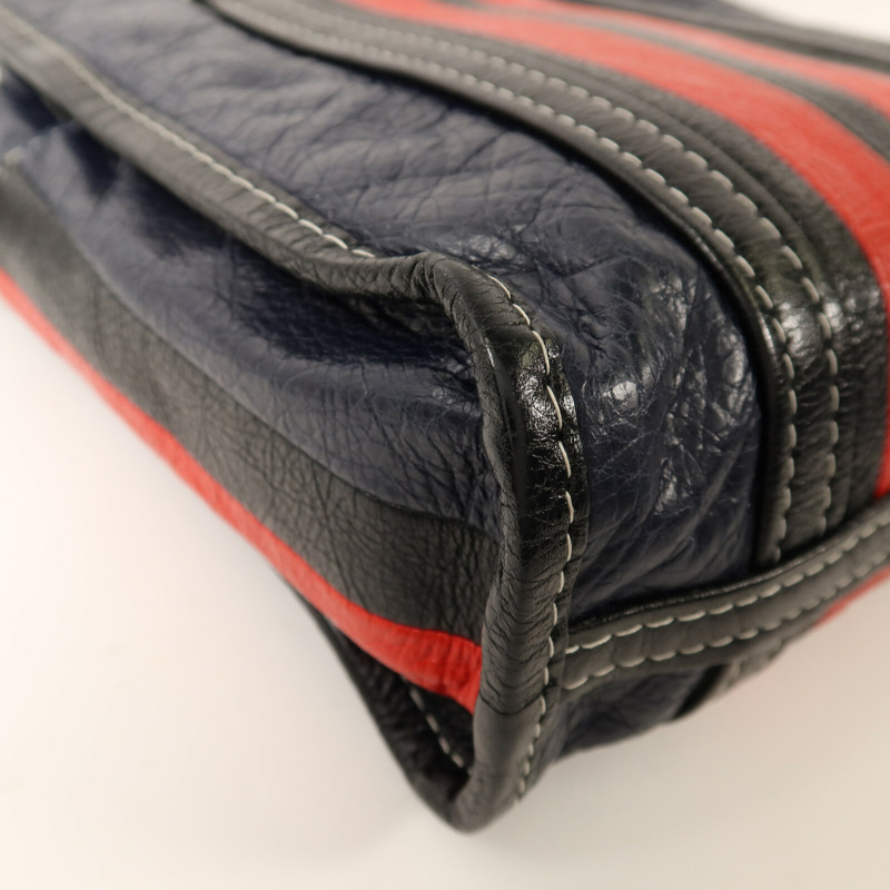 BALENCIAGA 牛皮皮革Bazar Bag銀扣手挽肩背兩用袋-11