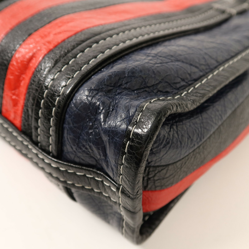 BALENCIAGA 牛皮皮革Bazar Bag銀扣手挽肩背兩用袋-12