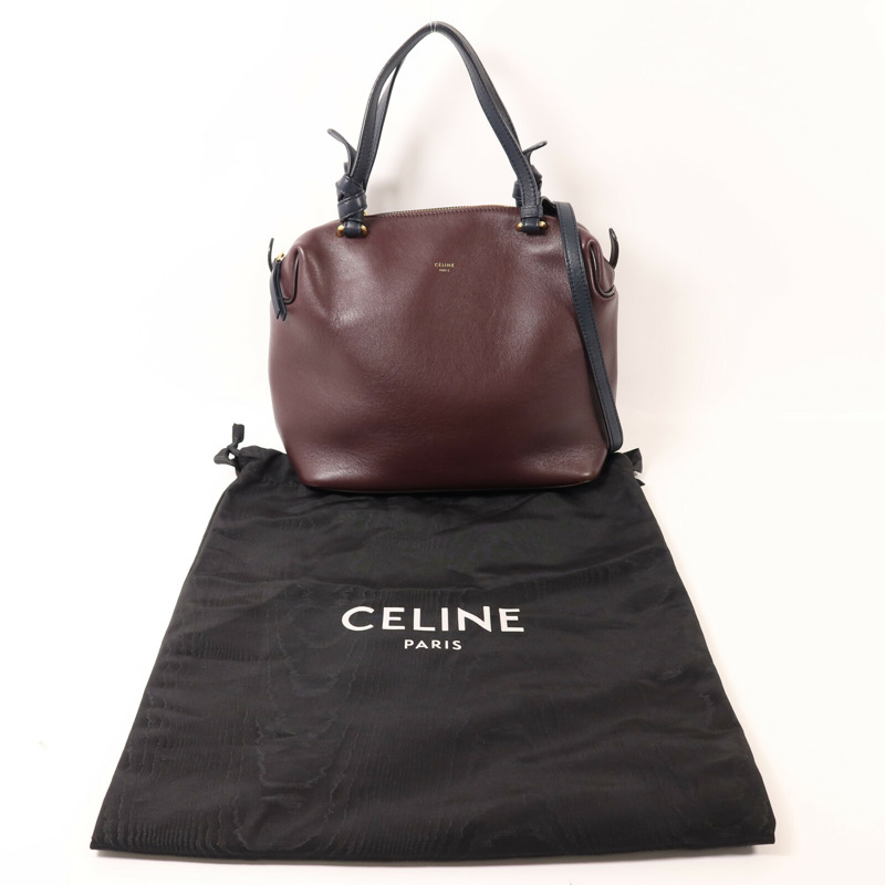 CELINE 牛皮皮革Soft Cube Bag金扣手挽肩背兩用袋-8